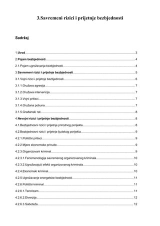 Savremeni rizici i prijetnje bezbjednosti