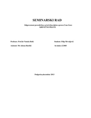 Odgovornost pravnih lica