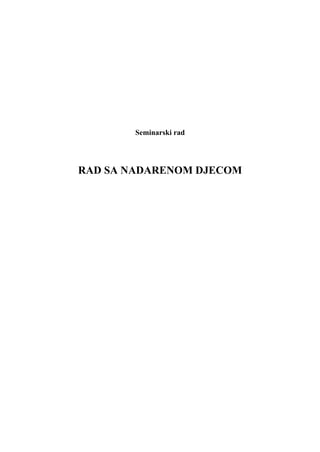 Rad s nadarenom djecom