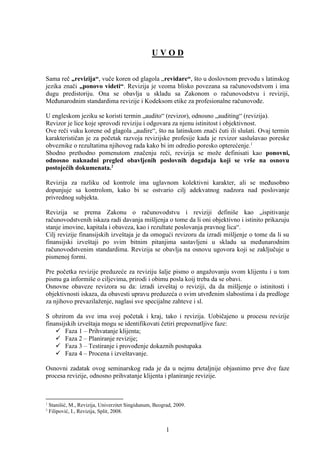 Uvod u reviziju
