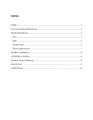 Alkohol: istorija, upotreba i posledice