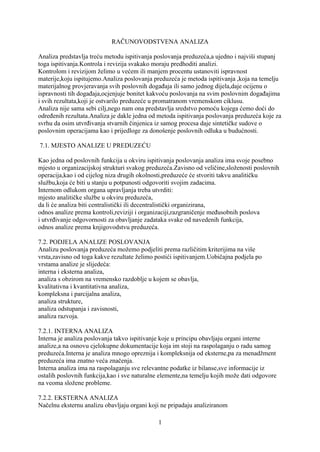 Računovodstvena analiza