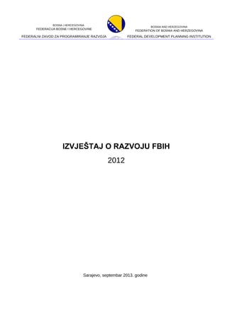 Izvještaj o razvoju FBiH za 2012