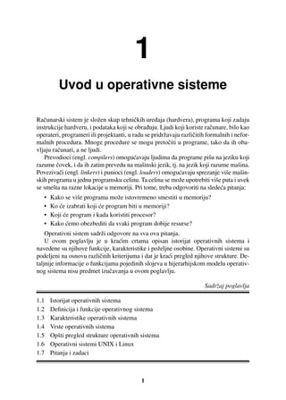 Uvod u operativne sisteme