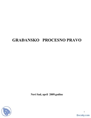 Gradjansko procesno pravo