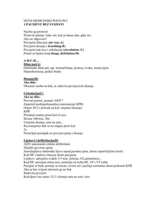 Hitni medicinski postupci