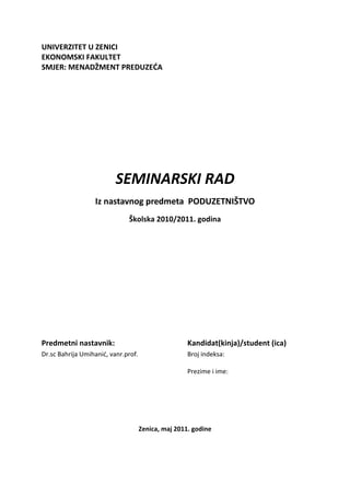 Analiza izvodljivosti tri poslovne ideje