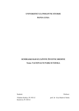 Nacionalni park Sutjeska