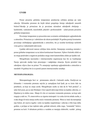 Uticaj klime na zdravlje ljudi