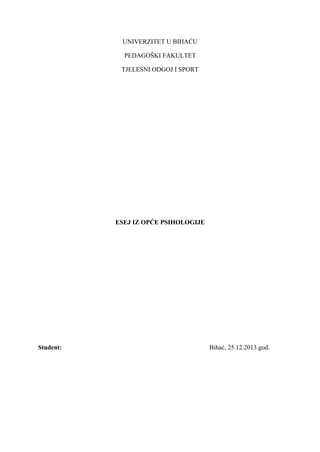 Esej iz opće psihologije