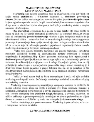 Marketing menadžment