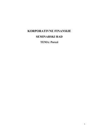 Korporativne finansije