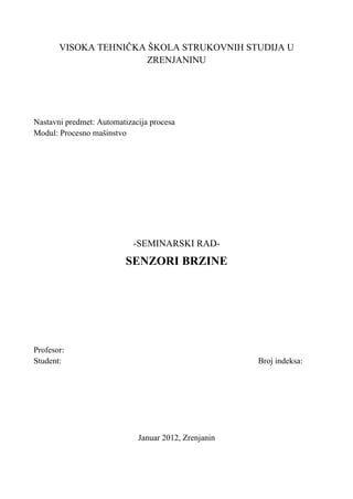 Senzori brzine