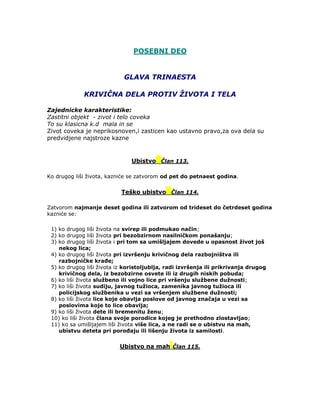 Krivično pravo – Posebni deo