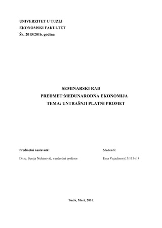 Unutrašnji platni promet