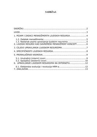 Menadzment ljudskih resursa