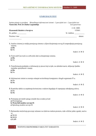 Menadzemnt informacioni sistemi (test)