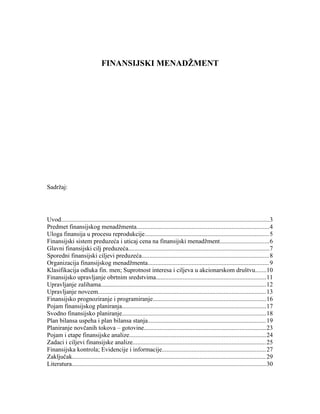 Finansijski menadžment