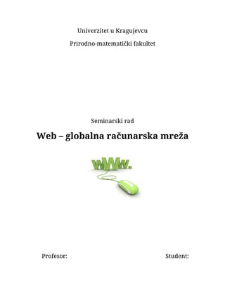 Web – globalna računarska mreža