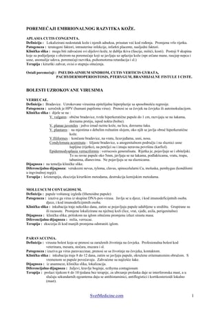 Poremećaji i bolesti kože: virusne, bakterijske i gljivične infekcije