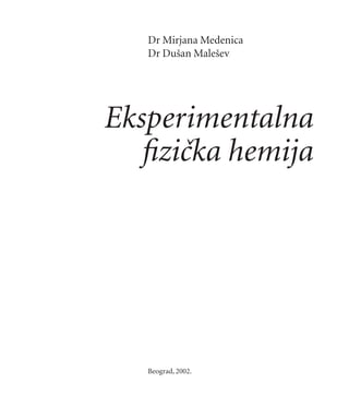Eksperimentalna fizička hemija