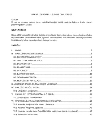 Bakar – Graditelj ljudske civilizacije