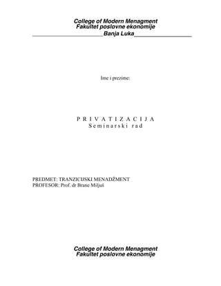 Tranzicijski menadžment