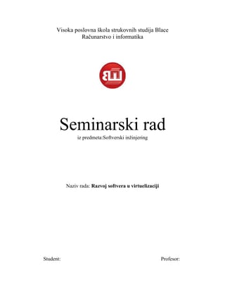 Razvoj softvera u virtuelizaciji