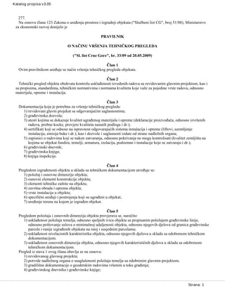 Pravilnik – Tehnički pregled