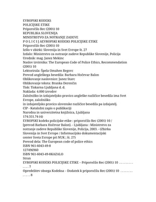 Evropski kodeks policijske etike