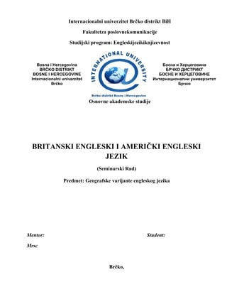 Britanski engleski i američki engleski jezik
