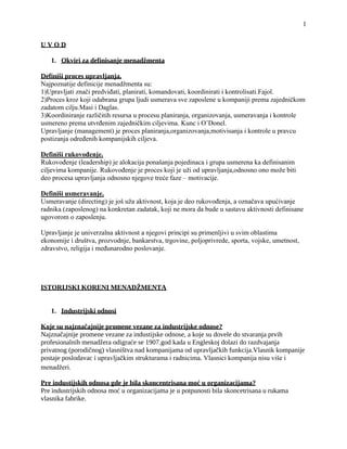 Uvod u biznis (Menadžment)