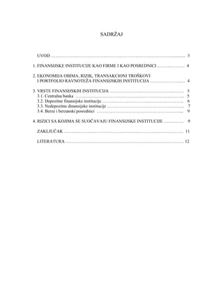 Finansijske institucije