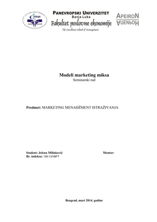 Model marketing miksa