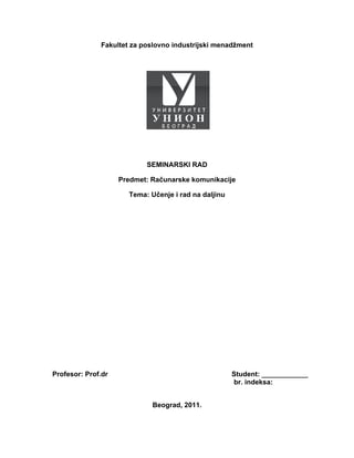 Učenje i rad na daljinu