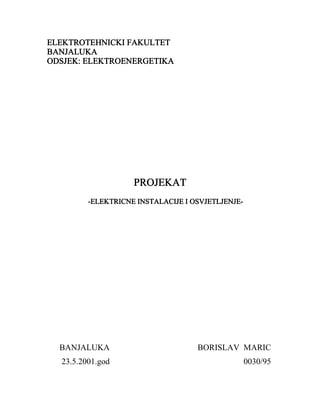 Električne instalacije i osvetljenje