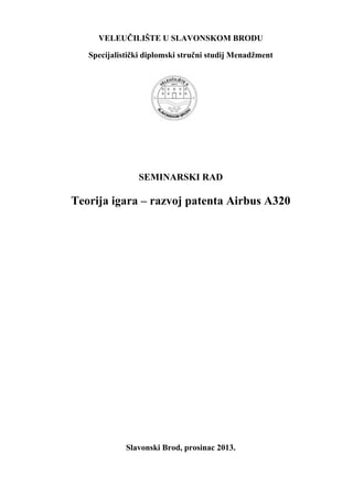 Teorija igara-razvoj patenta Airbus A320