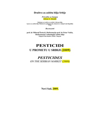 Pesticidi u prometu u Srbiji (2009)