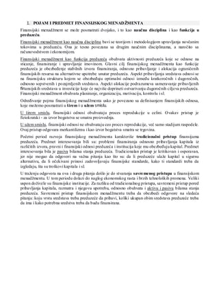 Finansijski menadžment