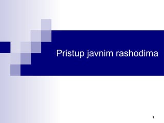 Pristup javnim rashodima