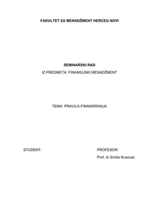 Finansijski menadžment