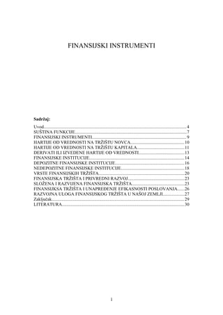 Finansijski instrumenti