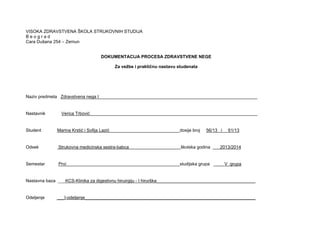 Proces zdravstvene nege