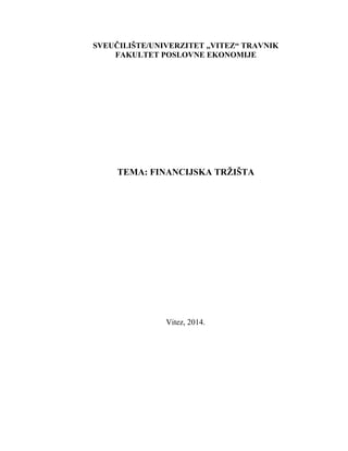 Financijska tržišta