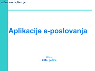 Aplikaceije e-poslovanja