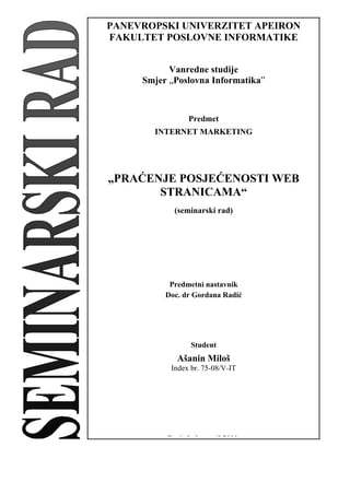 Praćenje posjećenosti web stranicama