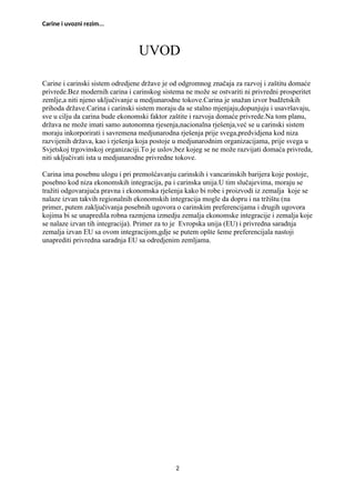 Carine i uvozni režim