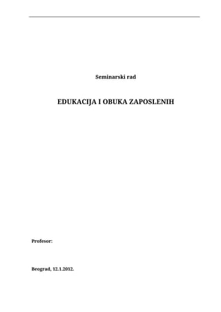 Edukacija zaposlenih