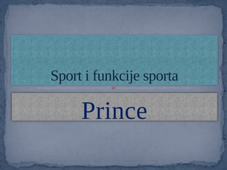 Sociologija – Sport i funkcija sporta