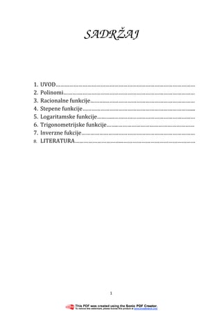 Elementarne funkcije